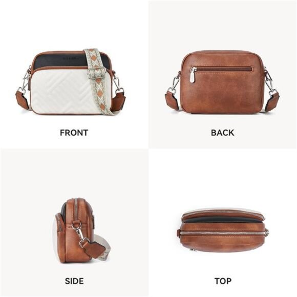 Crossbody Bags for Women Vegan Leather Purses Quilted Shoulder - Picture 5 of 6